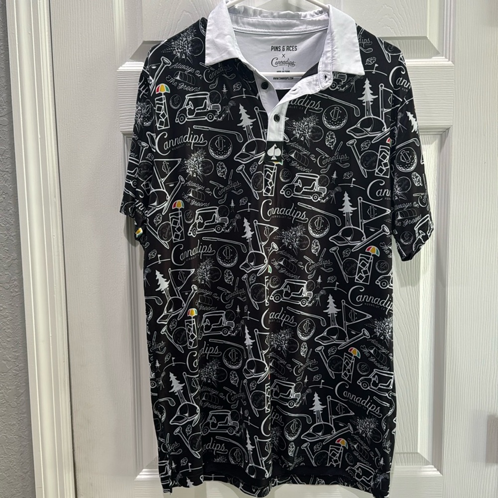 Cannadips collab golf shirt
